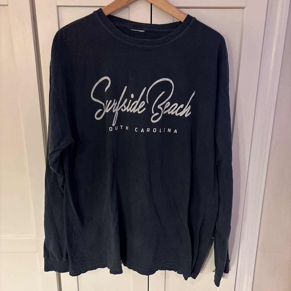 3/$10 Surfside Beach South Carolina Dark blue Long Sleeve Shirt
